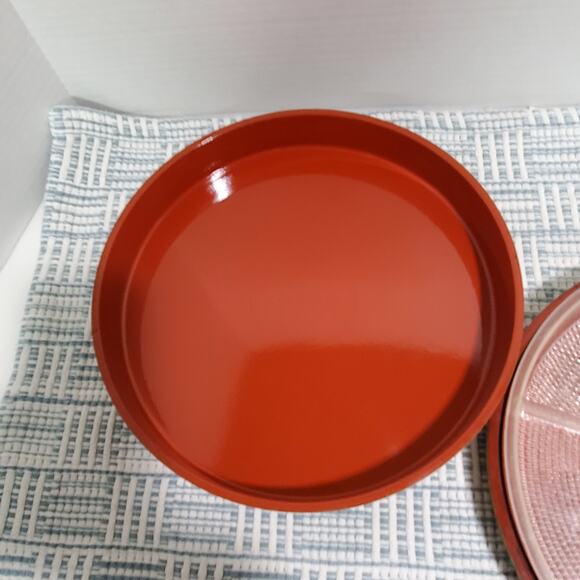 Vintage Japan Laquerware Lidded Dish Bowl Sectioned Tray Removeable 11.5 Asian - Picture 15 of 16